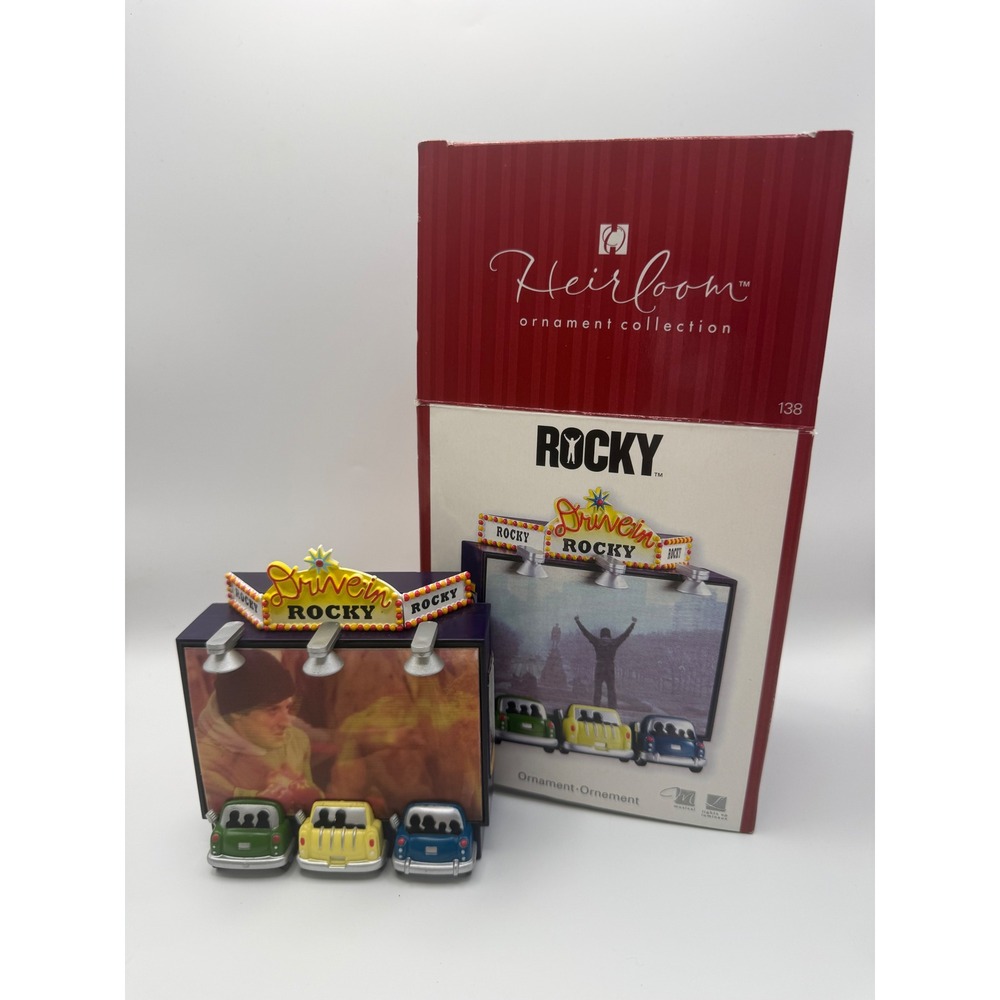Heirloom Ornament Collection Rocky Drive-In Light Up Movie Ornament -no music
